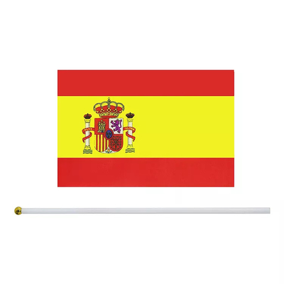 Portable Small Hand Flags Logo Custom Print Spain Country Flags