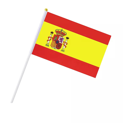 Portable Small Hand Flags Logo Custom Print Spain Country Flags