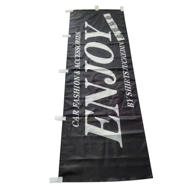 Outdoor Indoor Custom Vertical Banner Flags 180x60cm Polyester Fabric