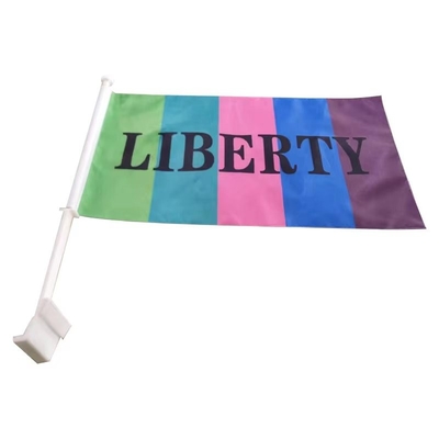 12x18 Inches Sublimation Car Flag Polyester With Plastic Pole