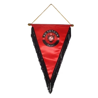 Square Triangle Pennant Wall Flag With Coated And Satin Material