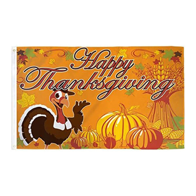 Digital Printing Custom Polyester Flag Thanksgiving Double Sided Flags 3x5