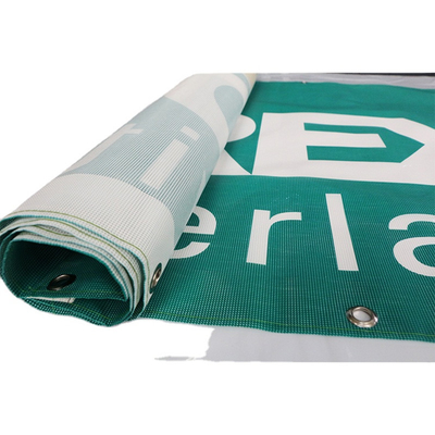 Polyester Yarn Fabric Advertising Banners Custom Color Digital Printing