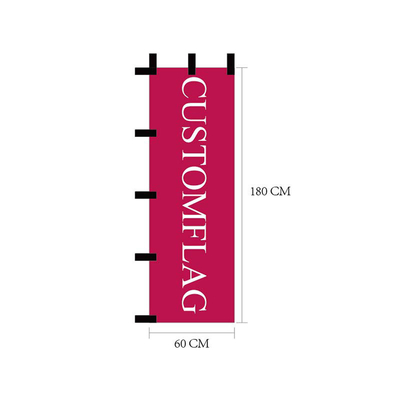 60x180cm Custom Nobori Flag SGS Certificate Digital Printing
