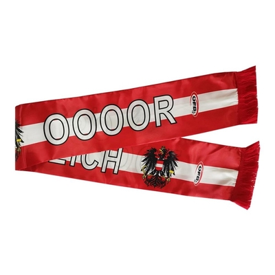 Custom Soccer Scarfs  100D Polyester Scarf With Printed Pattern