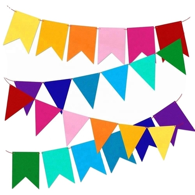 68D / 100D Polyester 2022 World Cup Flags Custom Mini Triangle String Flags