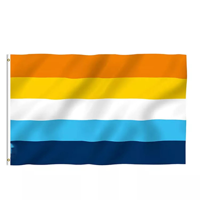 Digital Printing Rainbow LGBT Flag 3x5 Ft 100D Polyester Bisexual Flag
