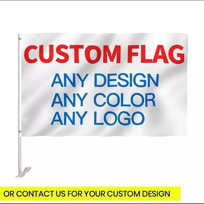 Digital Printing Sublimation Car Flag Qatar 2022 World Cup Flag 30x45cm