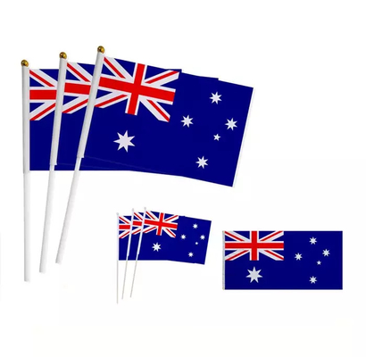 Portable Hand Held Flags 14x21cm All Countries Custom Hand Flags