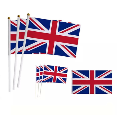 Portable Hand Held Flags 14x21cm All Countries Custom Hand Flags