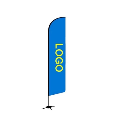 Custom Feather Banner Flags 110D Polyester 560cm Advertising Beach Flag
