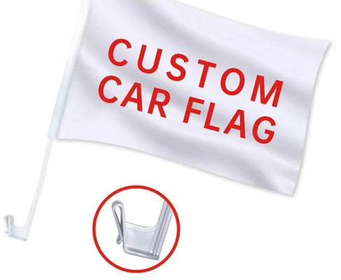 17&quot; Plastic Flag Stick Digital Printing / Silk Screen Printing Custom Car Window Flags