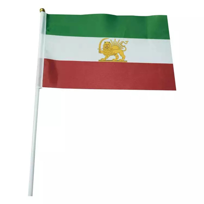 Portable Iran Old Flag Hand Iran Lion Mini Polyester Hand Held Flags