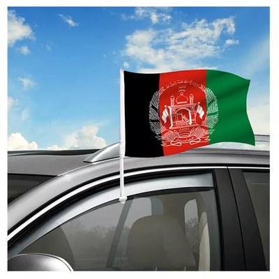Pantone Color Printing Car Window Flags Polyester Afghanistan International Flag