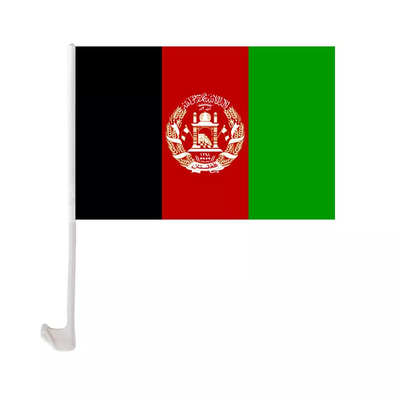 Pantone Color Printing Car Window Flags Polyester Afghanistan International Flag