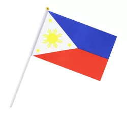 Portable Philippine National Flag 14x21cm Filipino Hand Held Flags