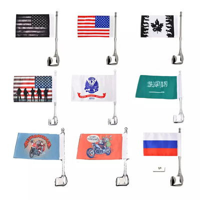 Polyester Custom Motorcycle Flags Pantone Color Sublimation Car Flag