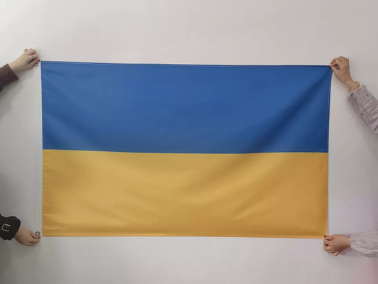 Pantone Color Polyester World Flags 3x5 Ukrainian National Flag Hanging Style