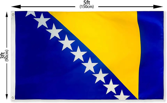 Fast Delivery 150x90cm Polyester World Flags Bosnia And Herzegovina Flag