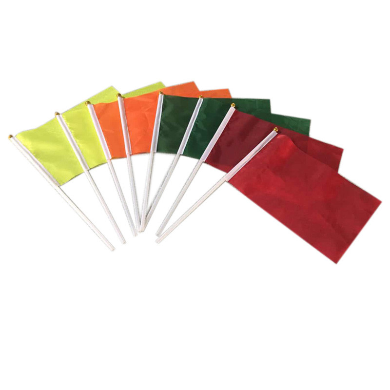 Knitted Polyester Small Handheld Flags 14*21 Heat Sublimation Printing