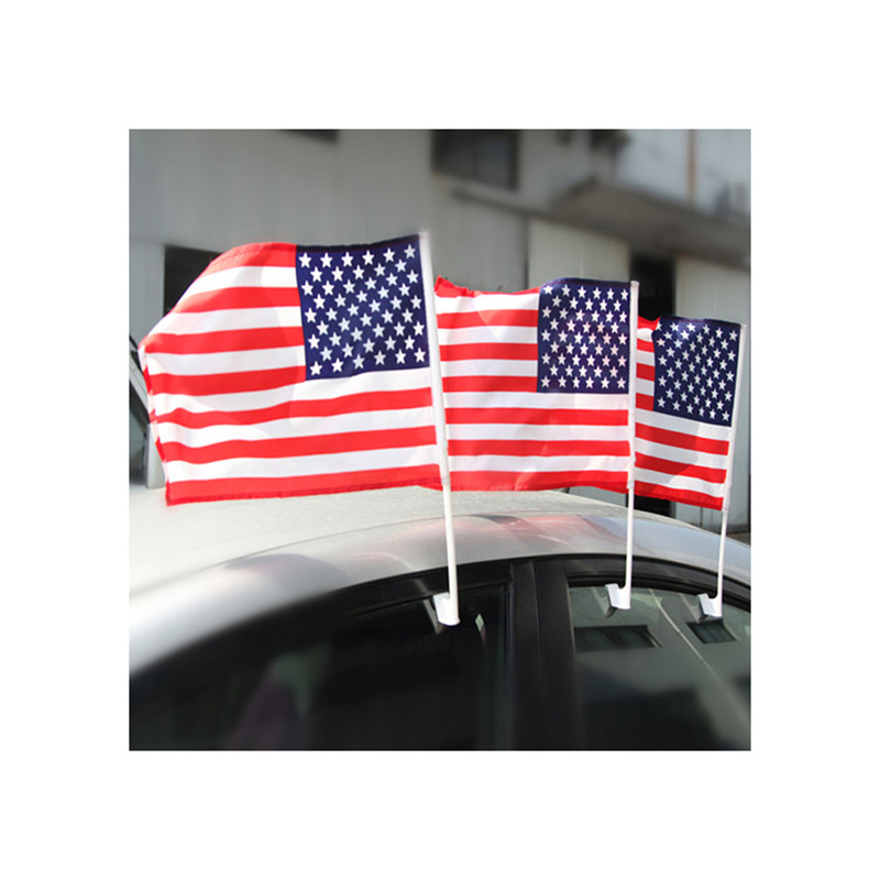 100D Polyester Custom Window Flags With Clips And Sticks ISO Certification