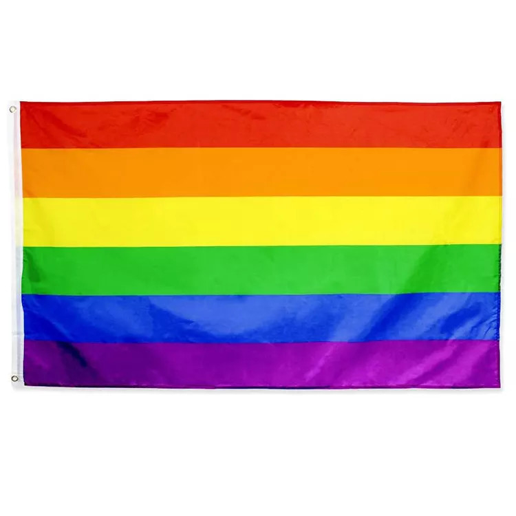 Custom Digital Printed LGBT Flag Polyester 3*5ft Gay Rainbow Flag